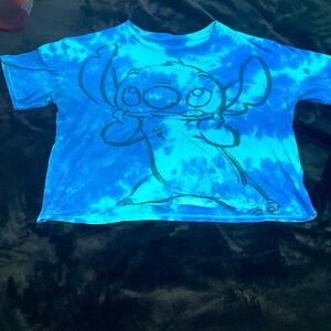 Disney Large (11-13) Blue Tye Dye Stitch Shirt